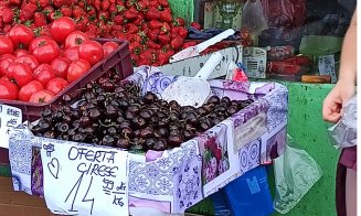S-au potolit preţurile la cireşe: 14,99 lei, la un aprozar din Mănăştur