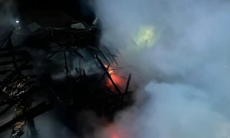 INCENDIU de proporții într-o gospodărie din Gilău. Pompierii au luptat peste 5 ore cu flăcările / 2 cai au ars de vii